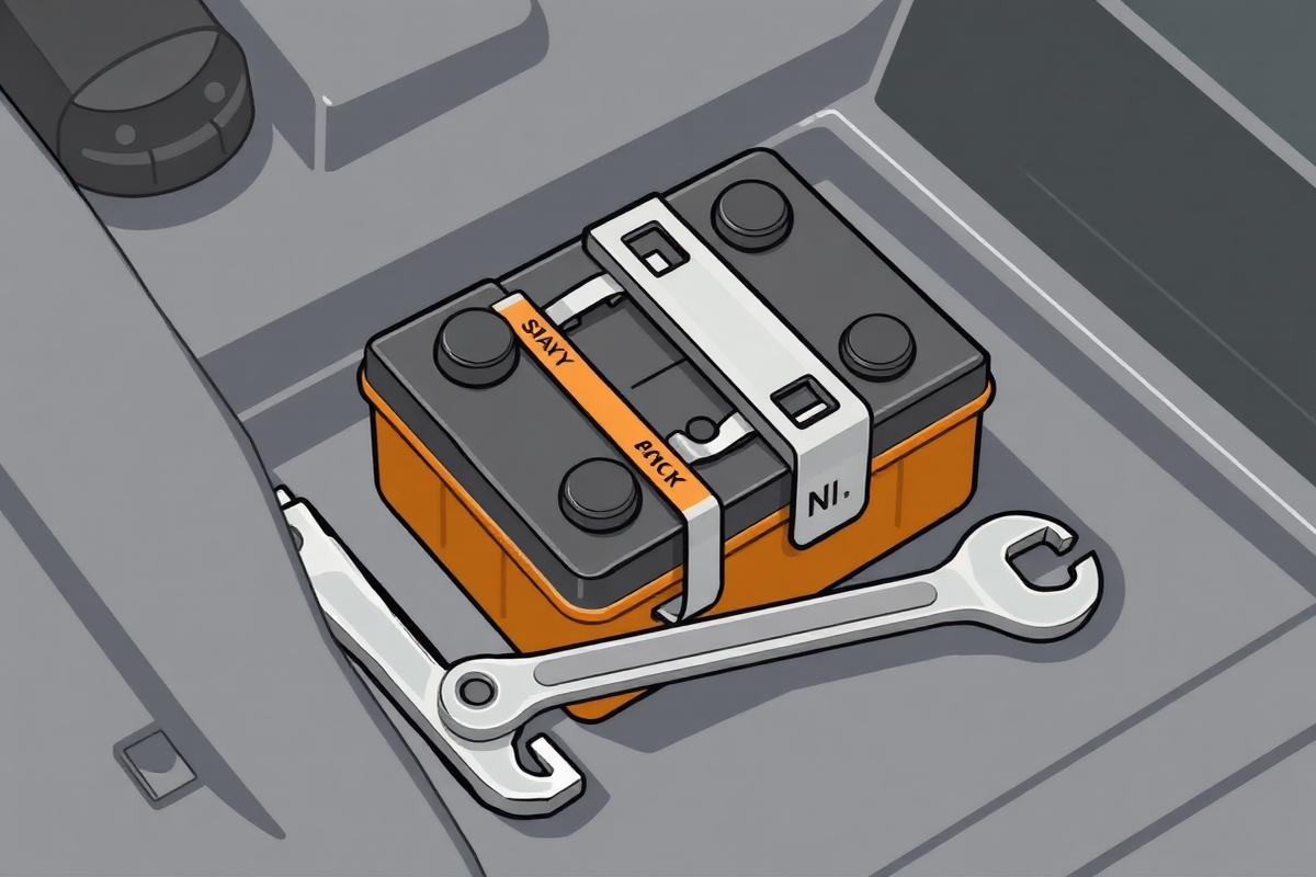 Battery negative clamp removed and laid clear of the post in an engine bay
