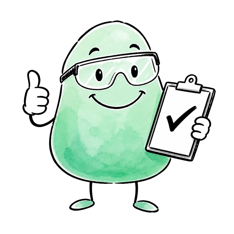 Volt giving a thumbs up beside a checked worksheet