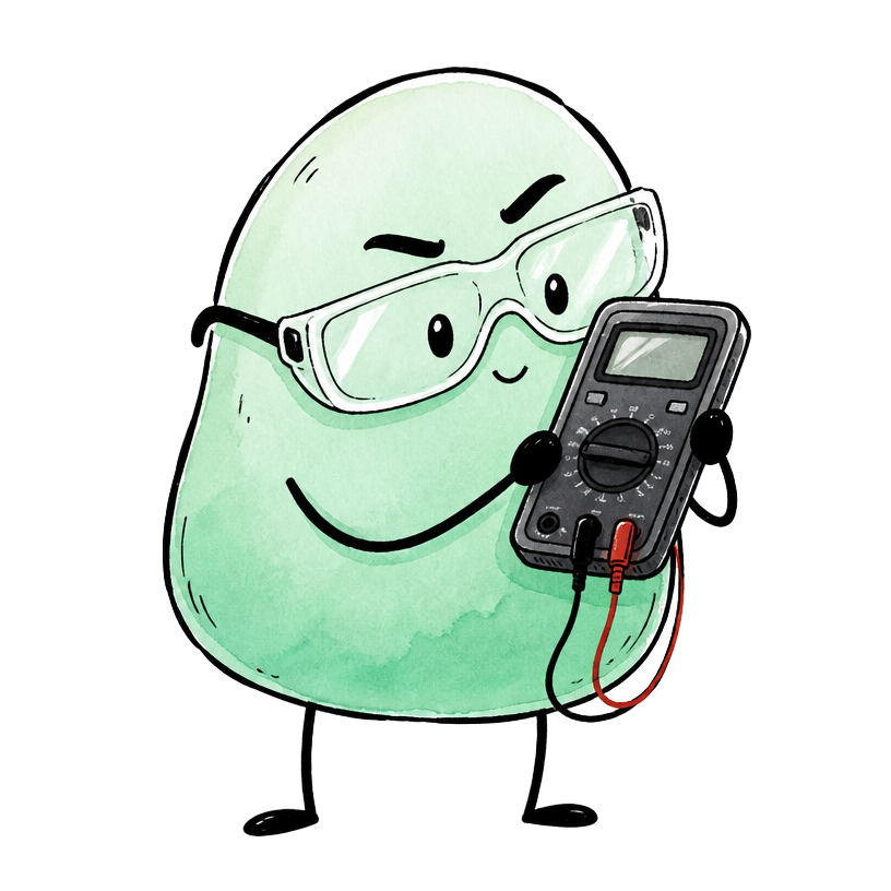Volt reading a multimeter display